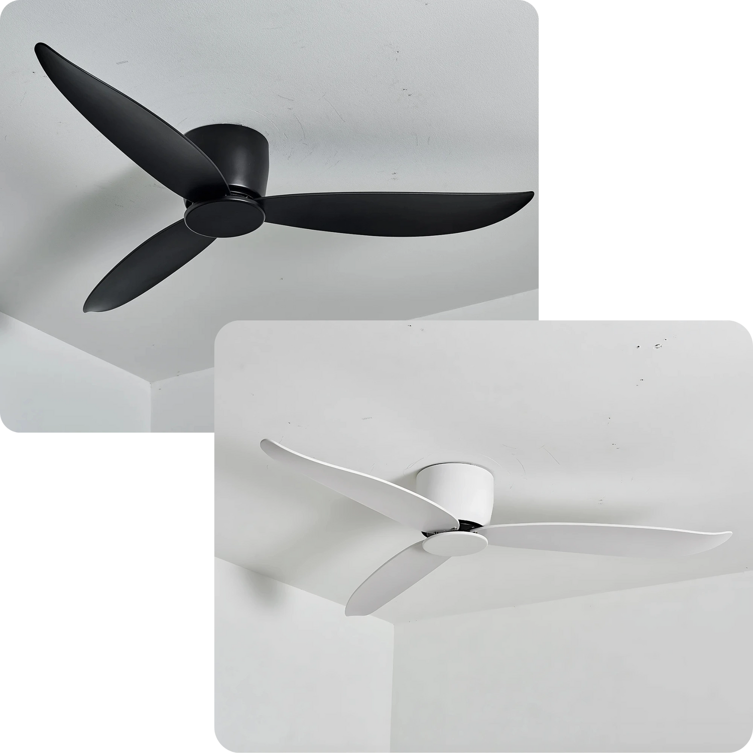 Plafonnier Ventilateur Moderne - Lames ABS Réversibles - PlafonnierDeco