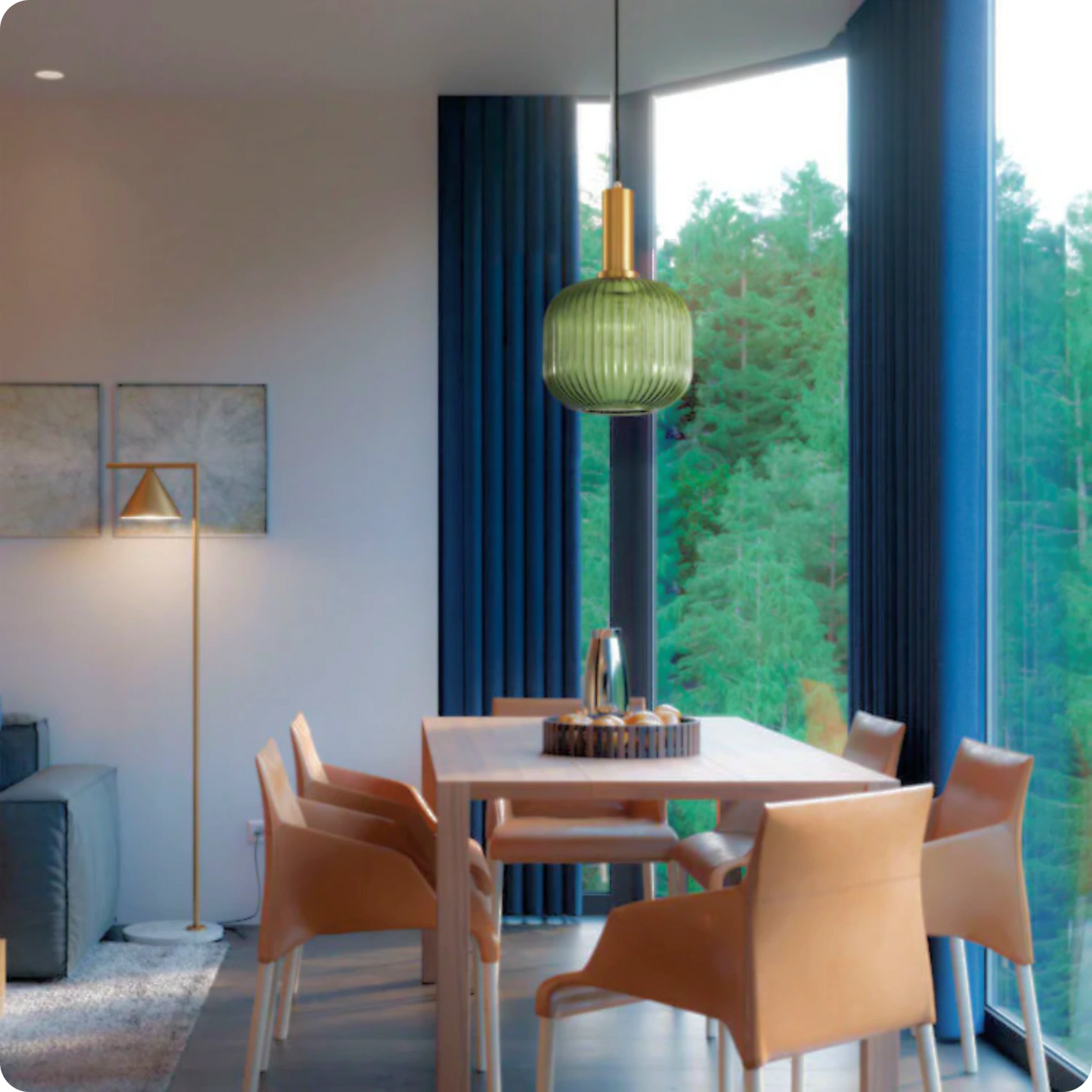 Plafonnier Verre Sculpté Suspendu - Design Moderne Élégant - PlafonnierDeco