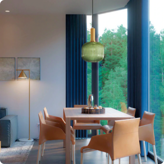 Plafonnier Verre Sculpté Suspendu - Design Moderne Élégant - PlafonnierDeco