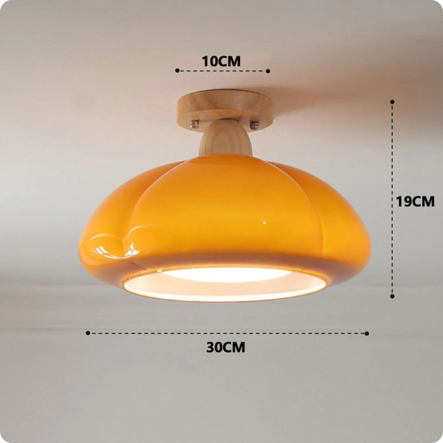 Plafonnier moderne en résine et cuivre avec ampoule LED pour un éclairage doux