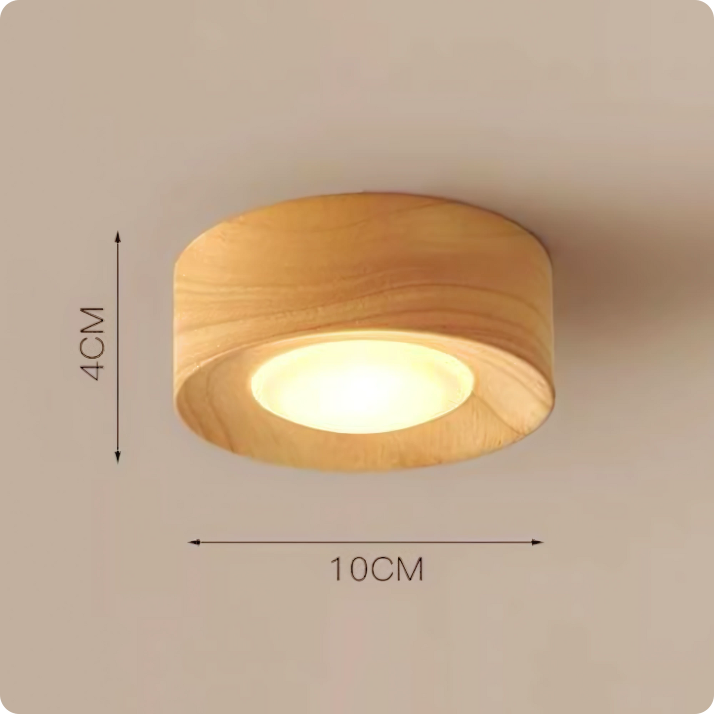 Plafonnier en bois noyer et métal avec éclairage LED chaleureux - PlafonnierDeco