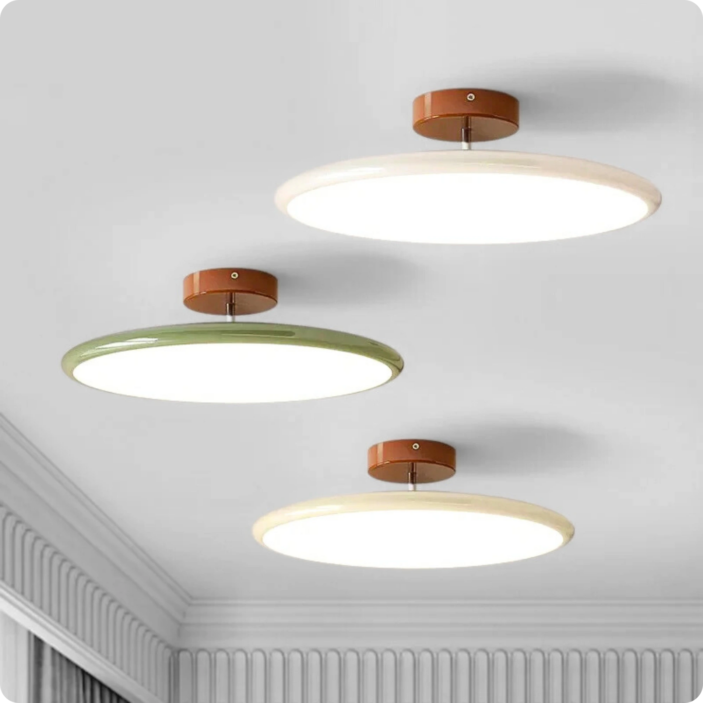 Plafonnier LED rond en métal avec design moderne et décoratif - PlafonnierDeco