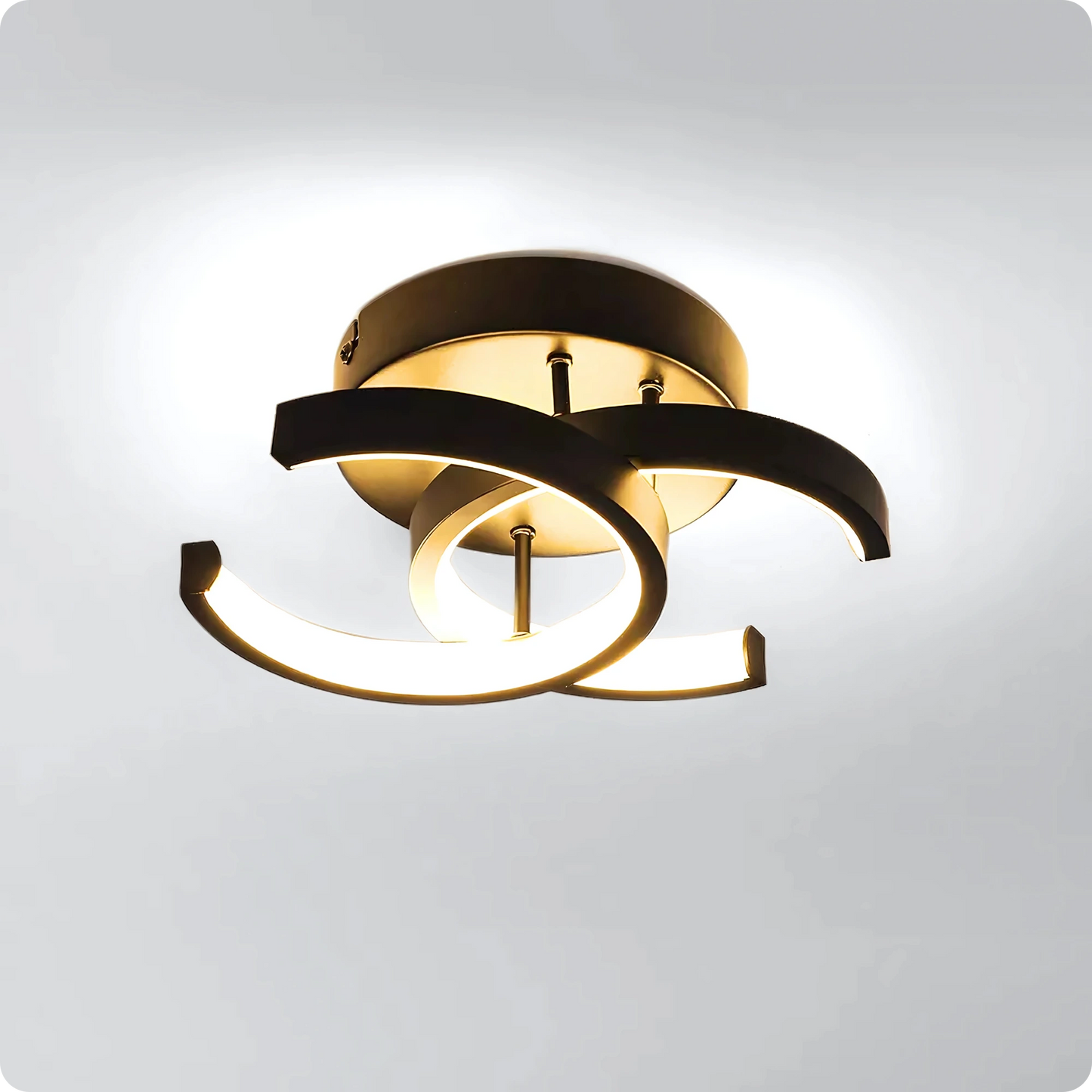 Plafonnier LED Moderne Fer Acrylique - Style Double C - PlafonnierDeco
