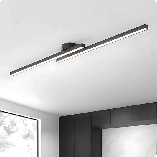 Plafonnier Barre LED Noir Mat - Intensité Ajustable - PlafonnierDeco
