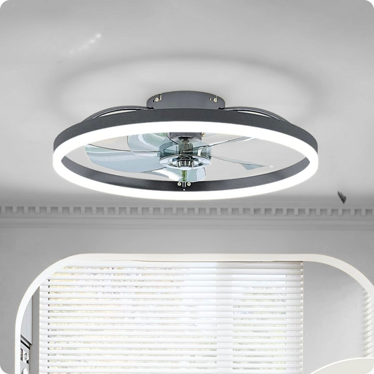 Plafonnier Ventilateur LED Design Acrylique Dimmable à 6 Vitesses - PlafonnierDeco