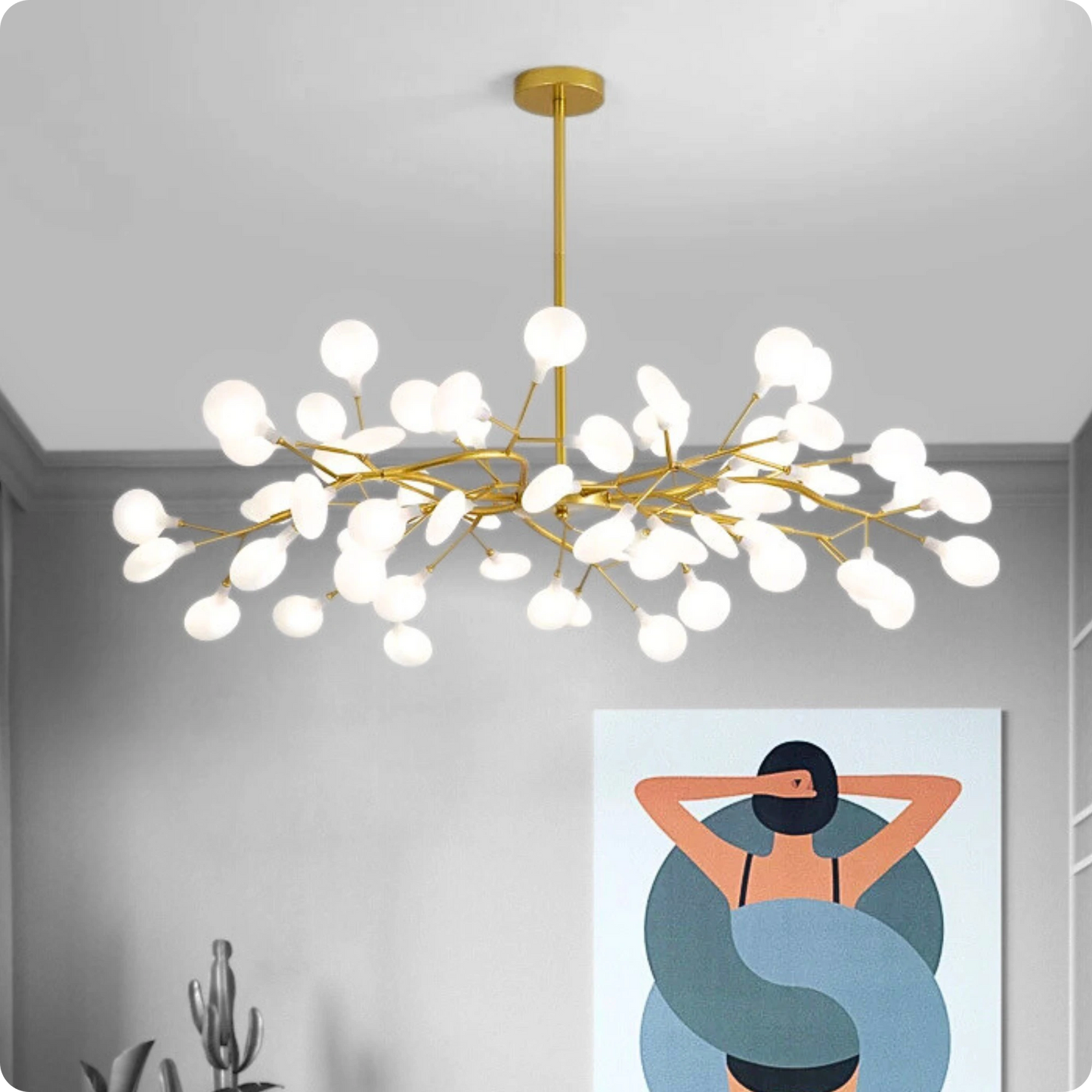 Plafonnier design contemporain avec têtes de fleurs LED - PlafonnierDeco