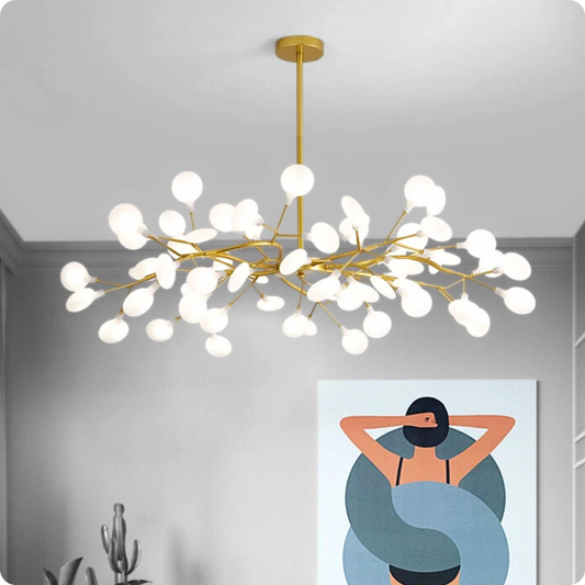 Plafonnier design contemporain avec têtes de fleurs LED - PlafonnierDeco