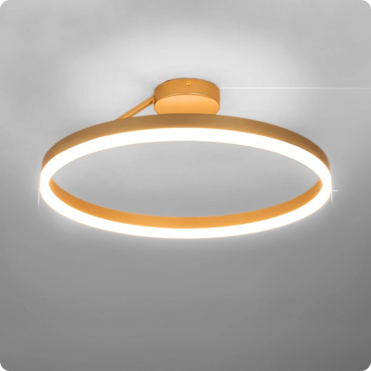 Plafonnier Design LED Anneau Or Minimaliste à Intensité Réglable - PlafonnierDeco