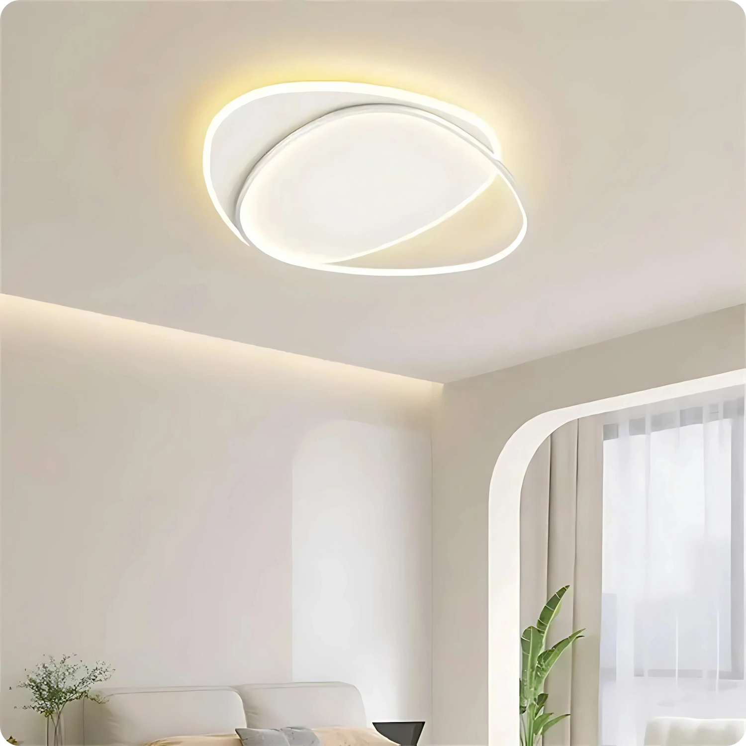 Plafonnier Contemporain Aluminium Finition Fer LED Température Réglable - PlafonnierDeco