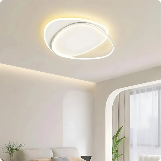 Plafonnier Contemporain Aluminium Finition Fer LED Température Réglable - PlafonnierDeco