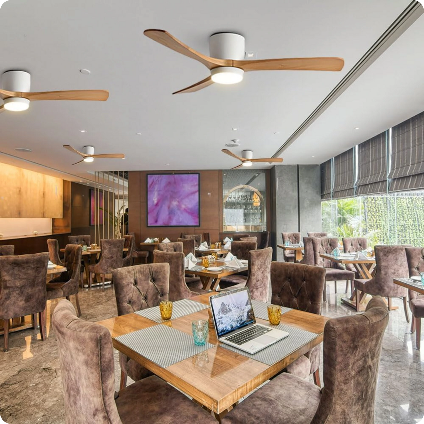 Plafonnier Ventilateur LED Moderne - Télécommande & Éclairage Variable - PlafonnierDeco