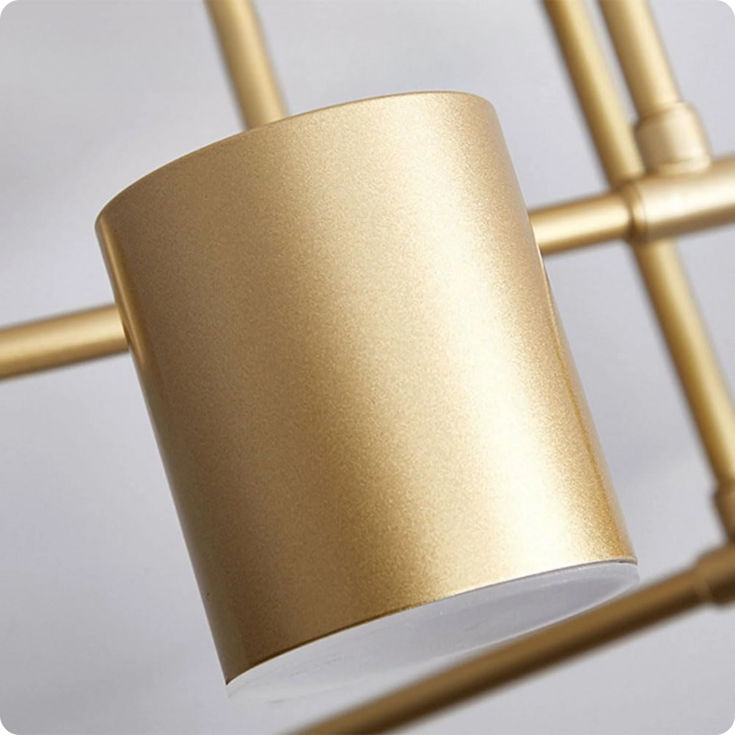 Plafonnier moderne en fer noir ou or avec éclairage LED réglable