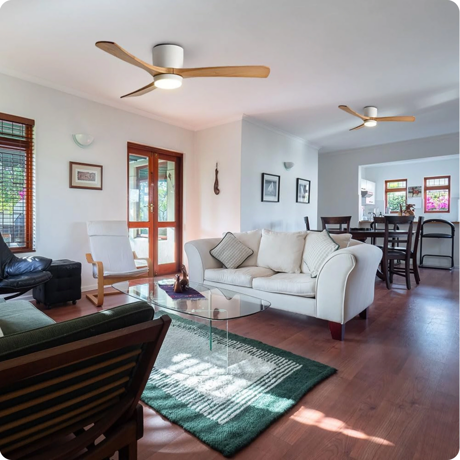 Plafonnier Ventilateur LED Moderne - Télécommande & Éclairage Variable - PlafonnierDeco