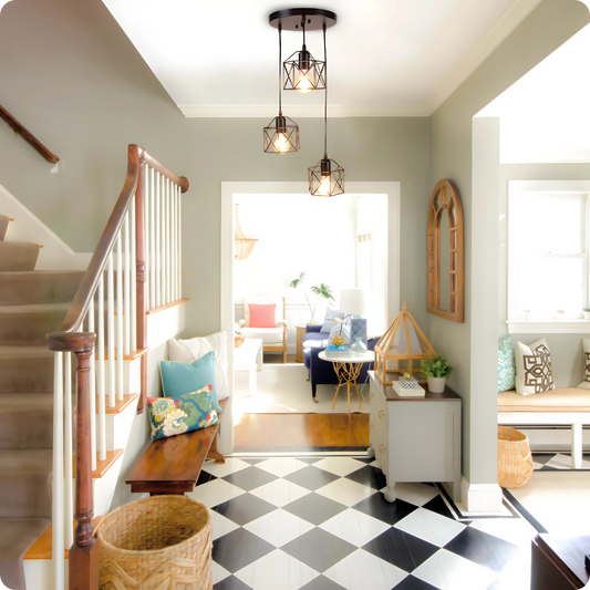 Plafonnier Vintage 3 Têtes Abat-jour | Style Industriel - PlafonnierDeco