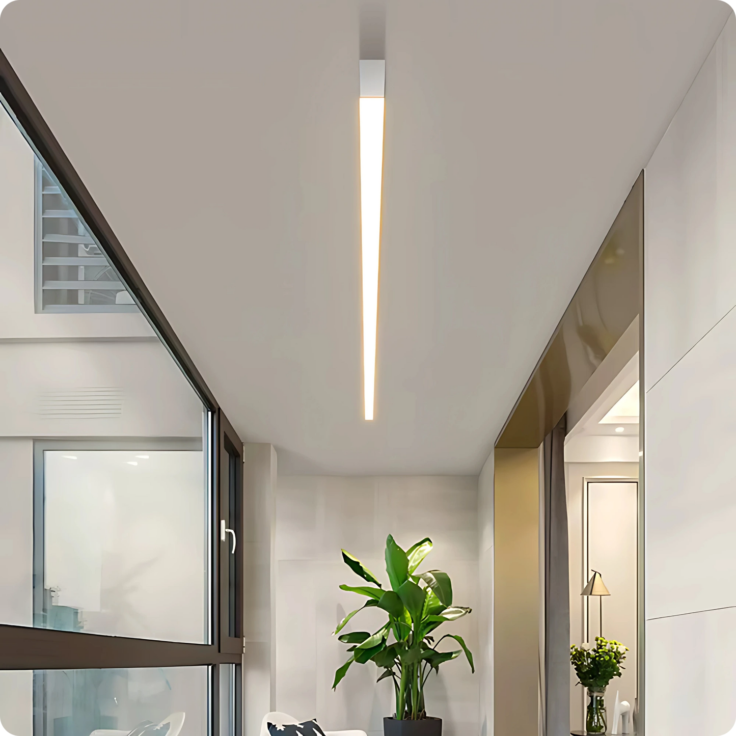 Plafonnier LED Longue Bande - Style Minimaliste Épuré - PlafonnierDeco