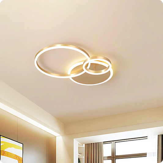 Plafonnier Design à Anneaux Circulaires Multiples | Semi-encastré - PlafonnierDeco