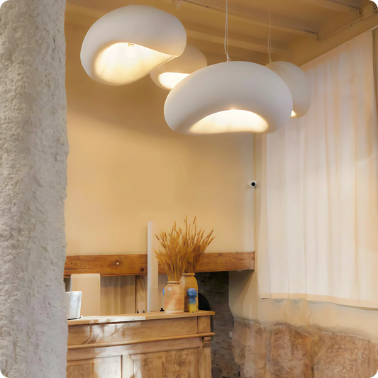 Plafonnier Moderne LED – Suspension E27 en Fer Peint Blanc Élégant - PlafonnierDeco