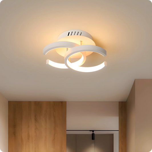 Plafonnier LED Moderne Fer Acrylique - Style Double C - PlafonnierDeco