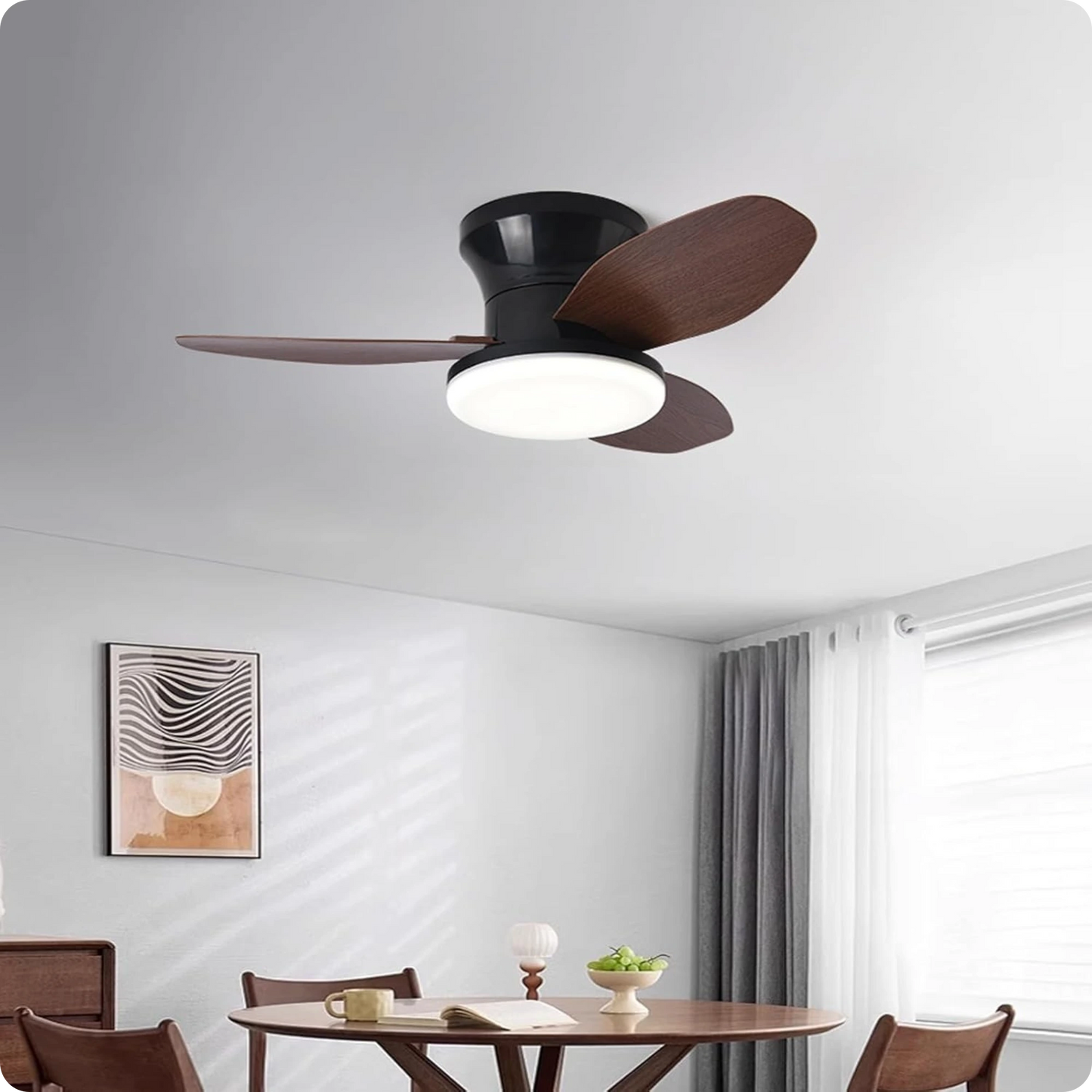 Plafonnier Ventilateur à 3 Pales - LED Réglable avec Télécommande - PlafonnierDeco