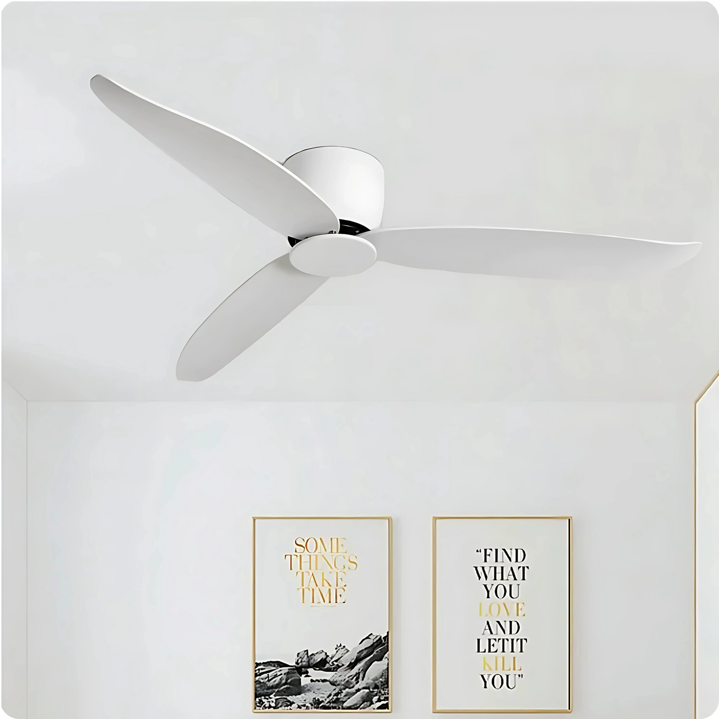 Plafonnier Ventilateur Moderne - Lames ABS Réversibles - PlafonnierDeco