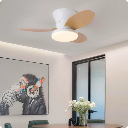 Plafonnier Ventilateur à 3 Pales - LED Réglable avec Télécommande - PlafonnierDeco