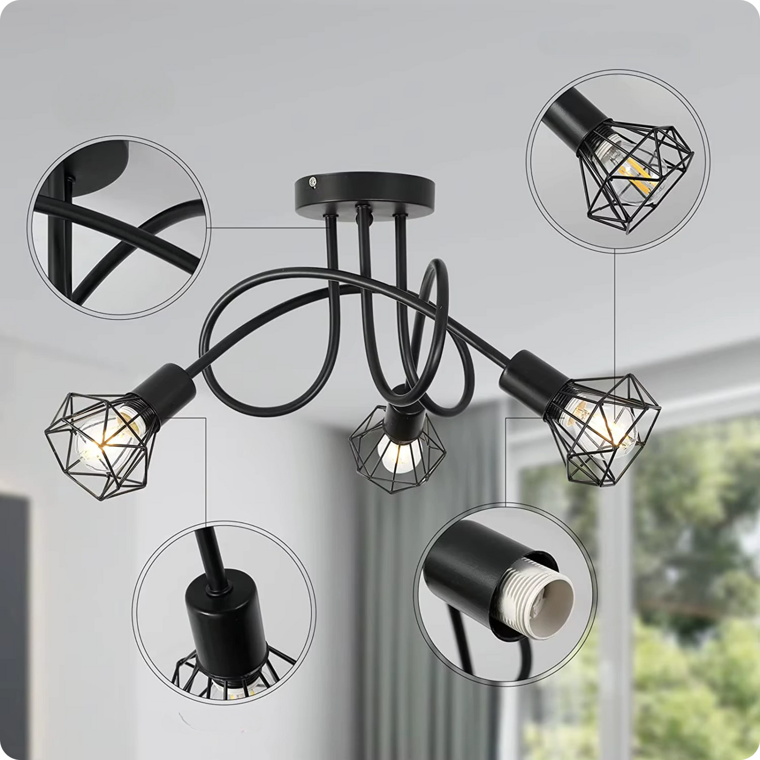 Plafonnier Design Multi-branches Style Moderne LED - PlafonnierDeco