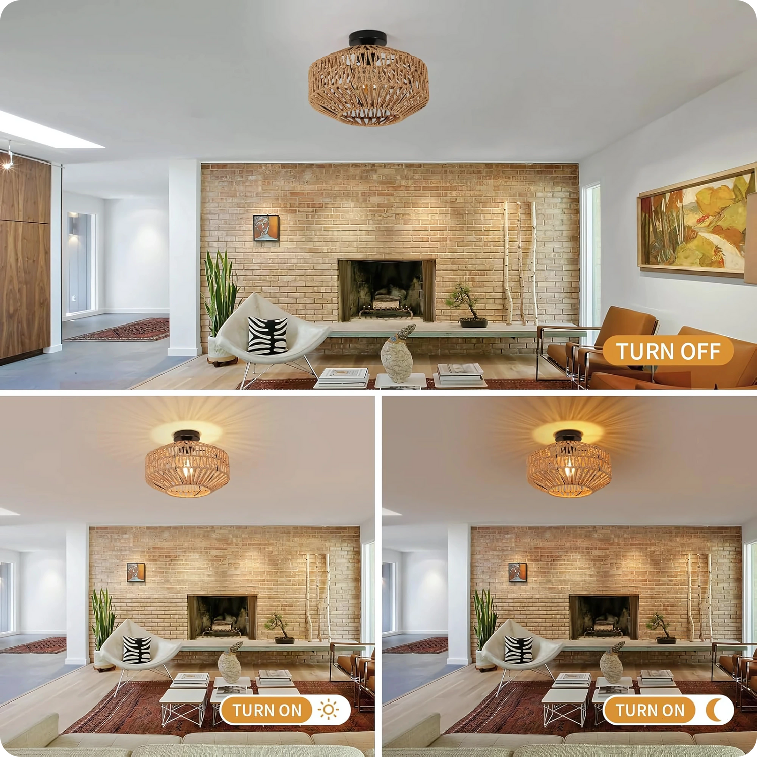 Plafonnier Design Café Acrylique Style Tressé | Éclairage LED - PlafonnierDeco