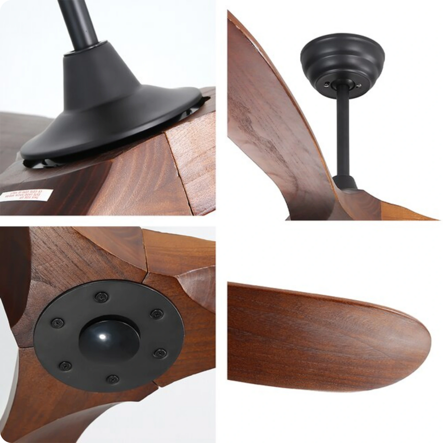 Plafonnier Ventilateur Design Grand Format Bois à Télécommande - PlafonnierDeco