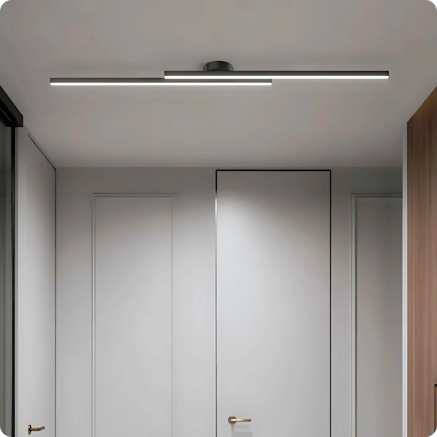 Plafonnier Barre LED Noir Mat - Intensité Ajustable - PlafonnierDeco