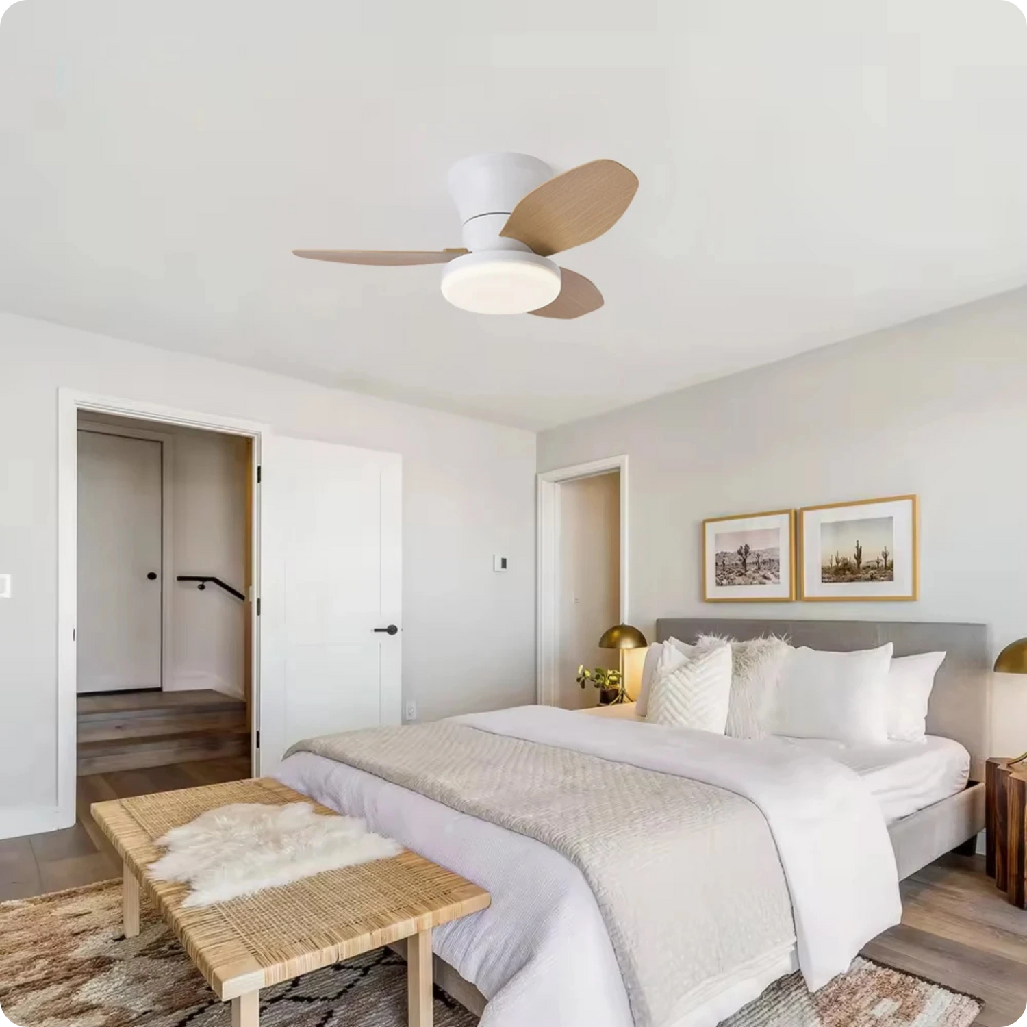 Plafonnier Ventilateur à 3 Pales - LED Réglable avec Télécommande - PlafonnierDeco