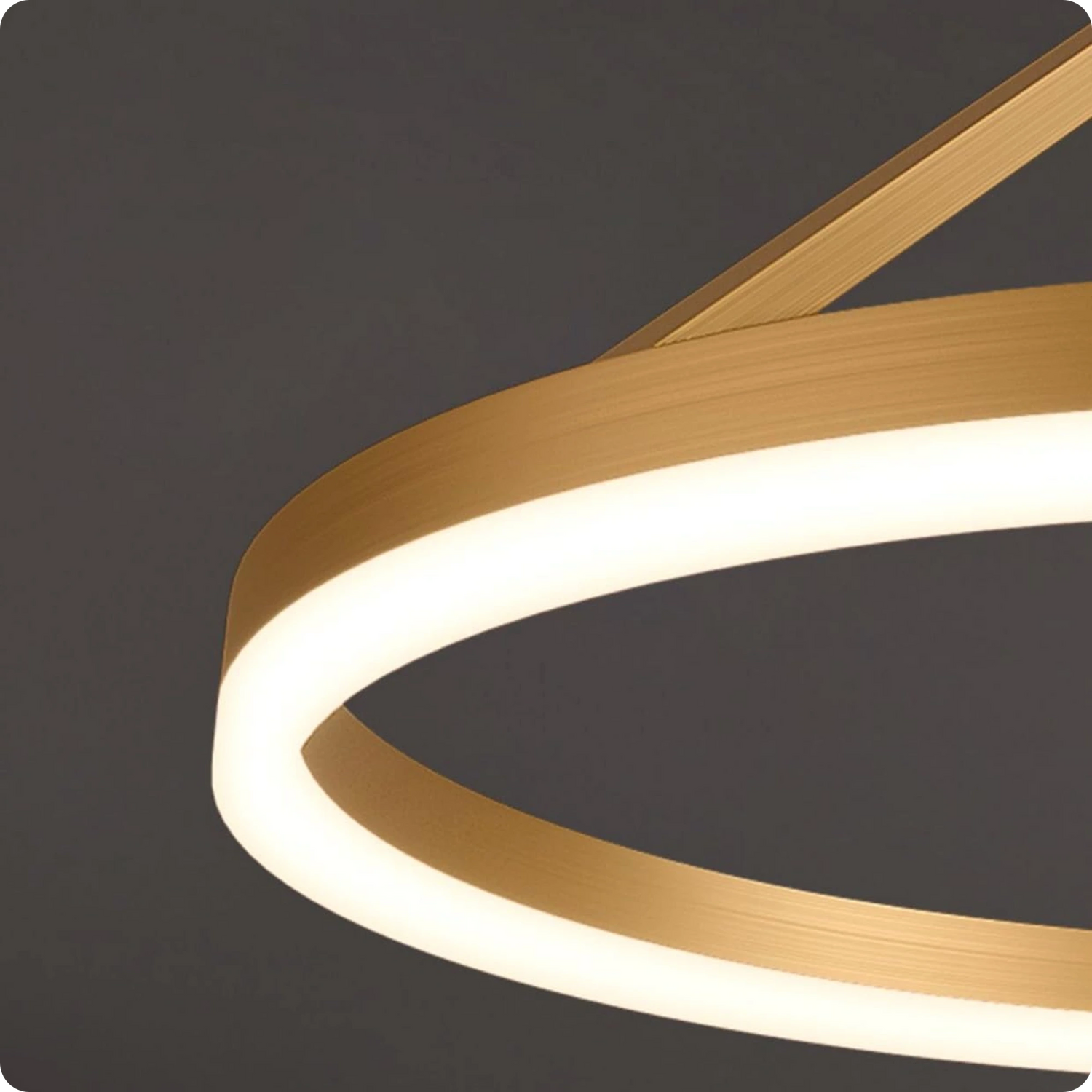 Plafonnier Design LED Anneau Or Minimaliste à Intensité Réglable - PlafonnierDeco