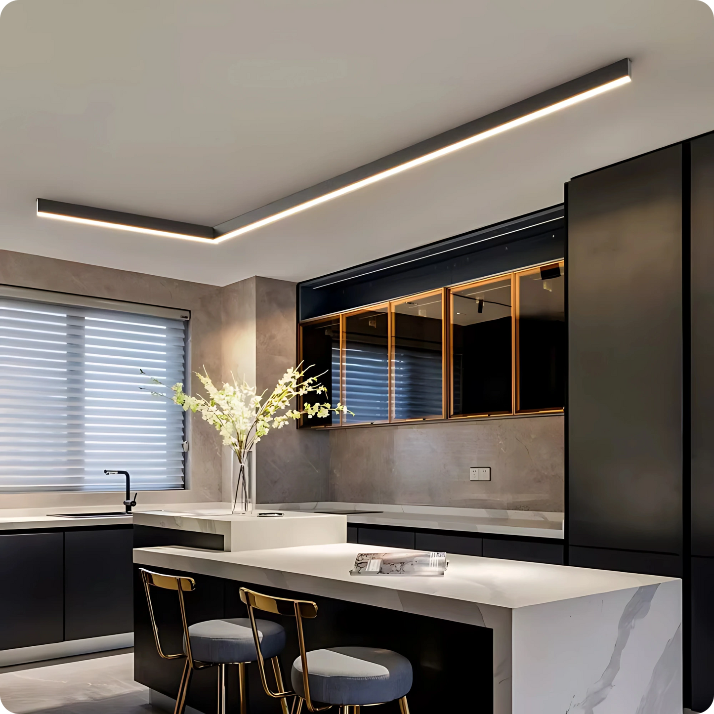 Plafonnier LED Longue Bande - Style Minimaliste Épuré - PlafonnierDeco