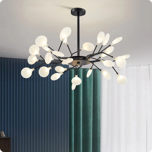Plafonnier design contemporain avec têtes de fleurs LED - PlafonnierDeco