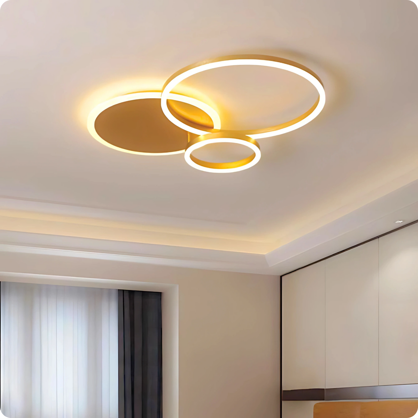Plafonnier Design à Anneaux Circulaires Multiples | Semi-encastré - PlafonnierDeco