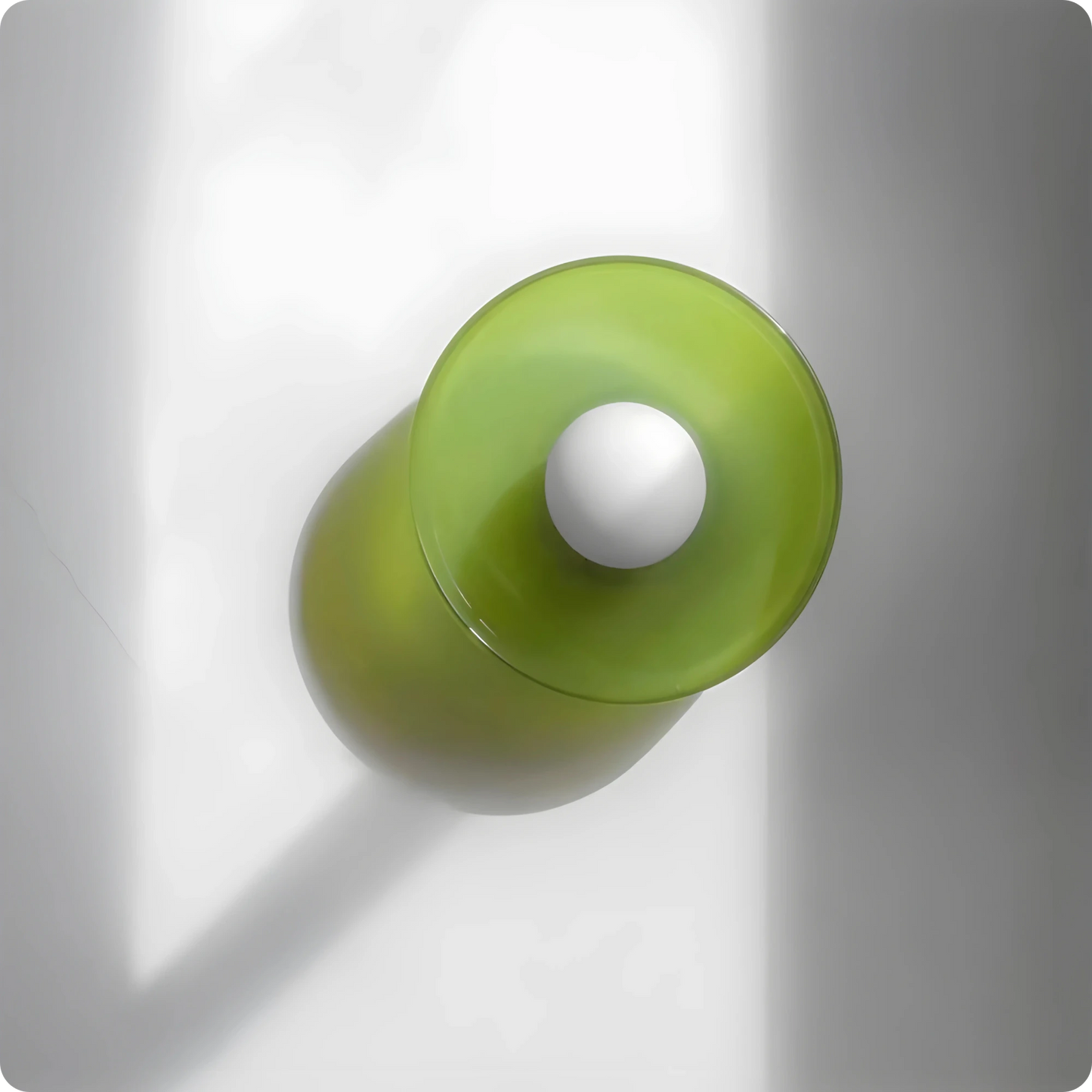 Plafonnier en verre laiteux vert moderne – Lumière LED élégante - PlafonnierDeco