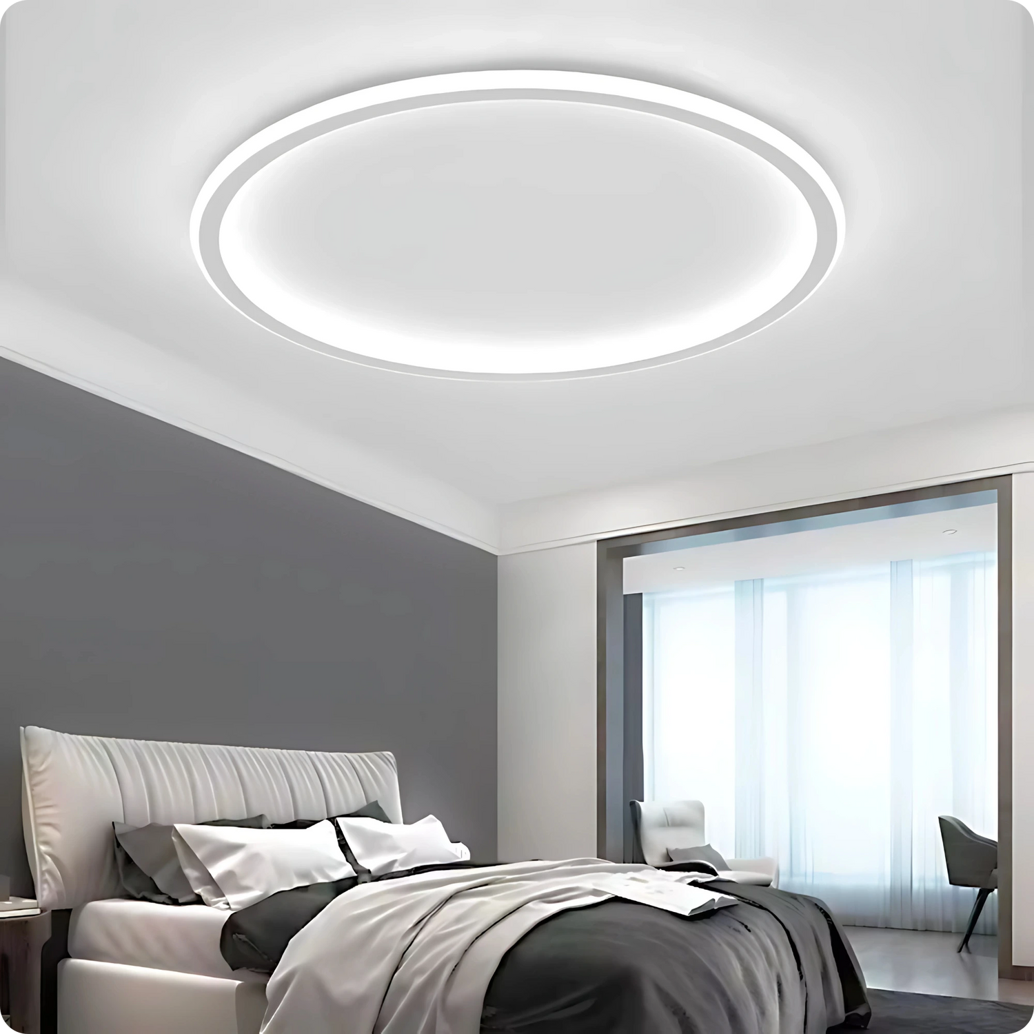 Plafonnier Circulaire Minimaliste LED Dimmable Rond - PlafonnierDeco