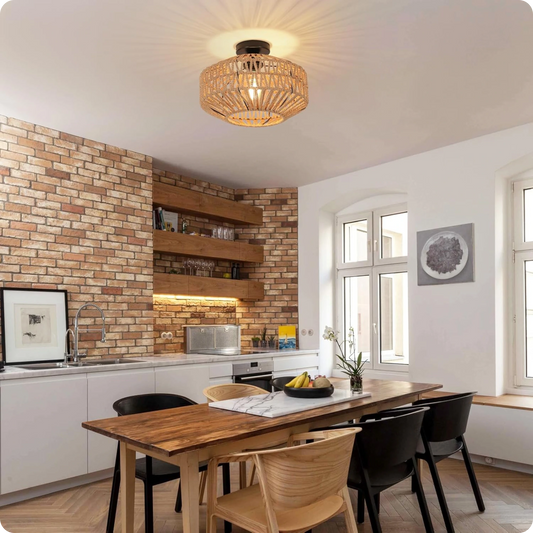 Plafonnier Design Café Acrylique Style Tressé | Éclairage LED - PlafonnierDeco