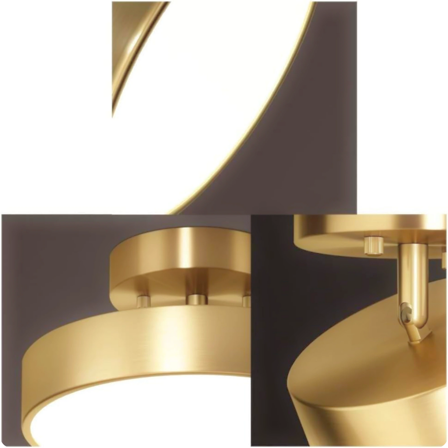 Plafonnier moderne cuivre brossé LED – Lumière chaleureuse et orientable - PlafonnierDeco