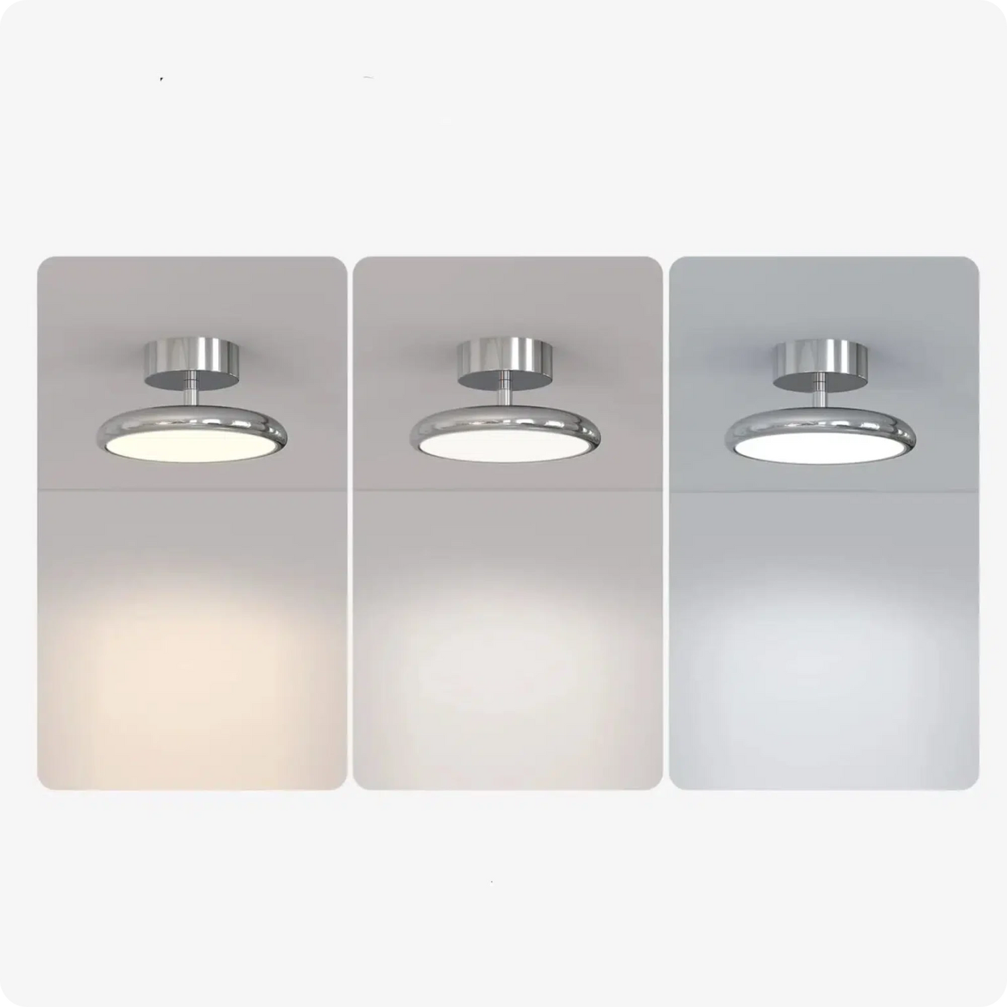 Plafonnier design rond en aluminium avec lumière réglable et douce - PlafonnierDeco