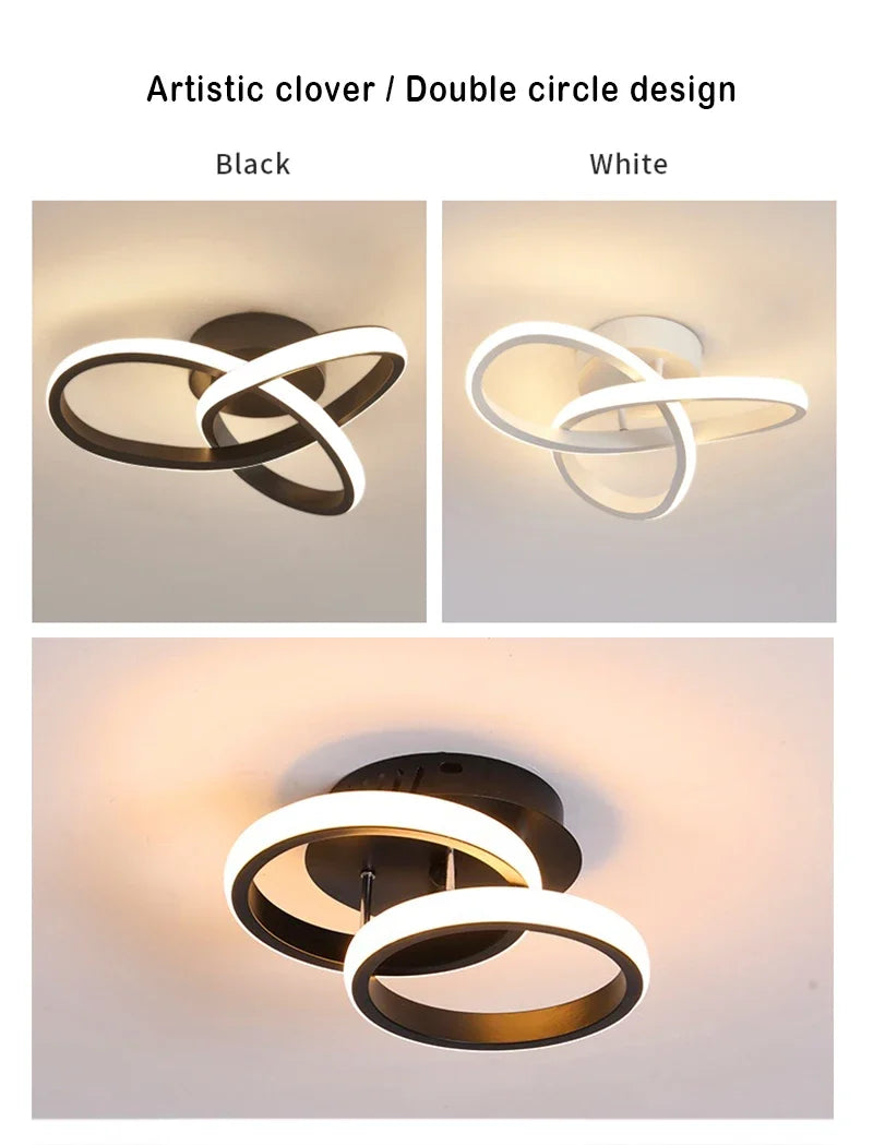 Plafonnier Moderne Forme Trèfle Aluminium & Silicone LED