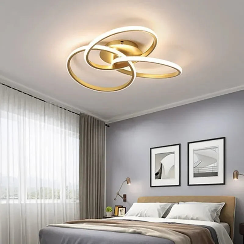 Plafonnier Moderne Acrylique Style Trèfle | LED Intensité Tricolore Réglable