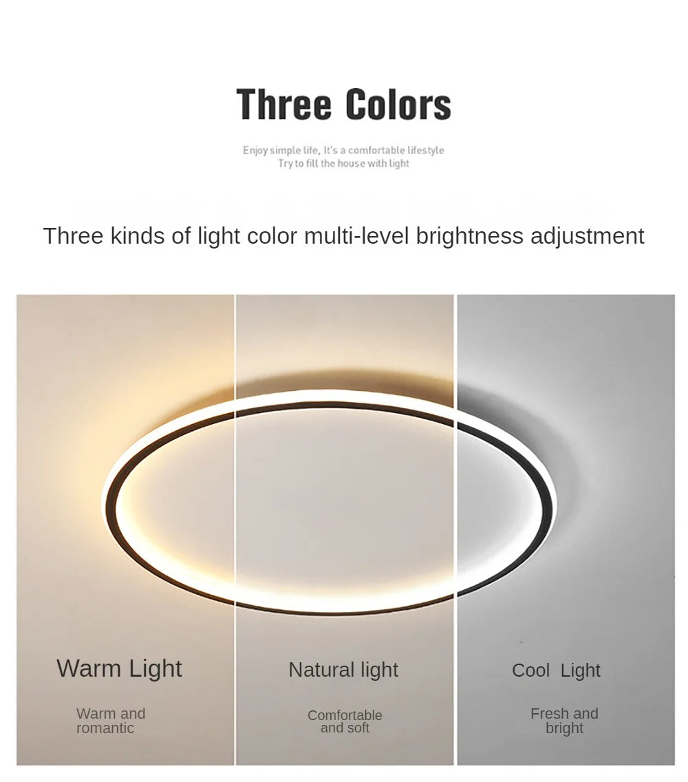 Plafonnier Circulaire Minimaliste LED Dimmable Rond