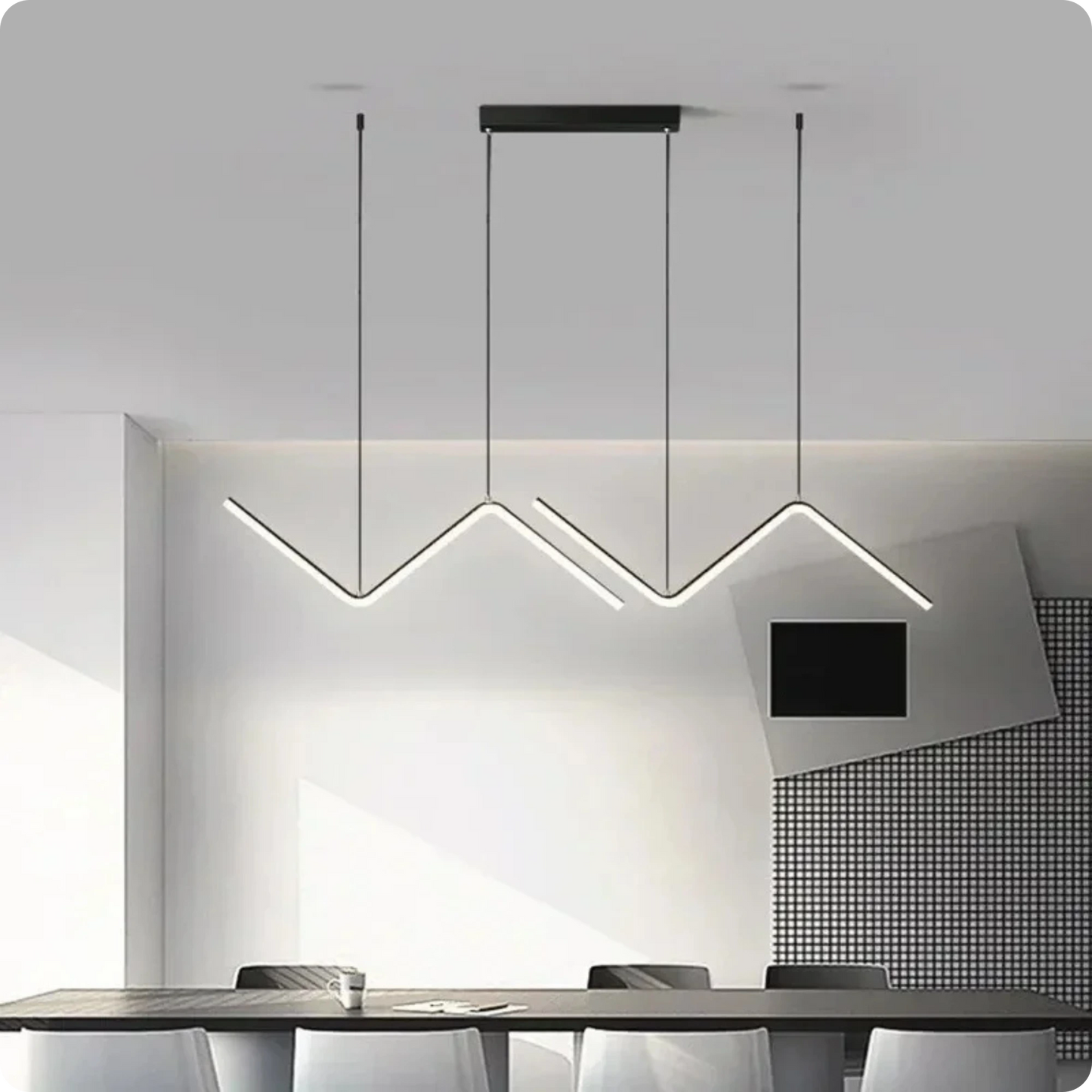 Plafonnier Moderne Forme Z à LED Dimmable - PlafonnierDeco