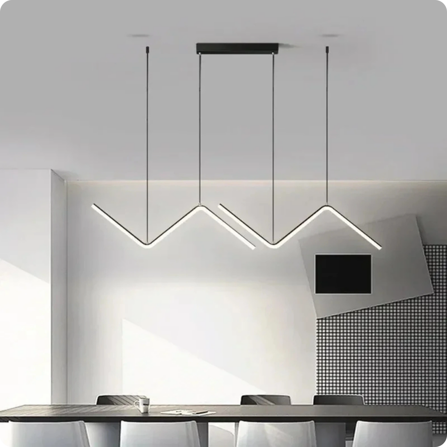 Plafonnier Moderne Forme Z à LED Dimmable - PlafonnierDeco