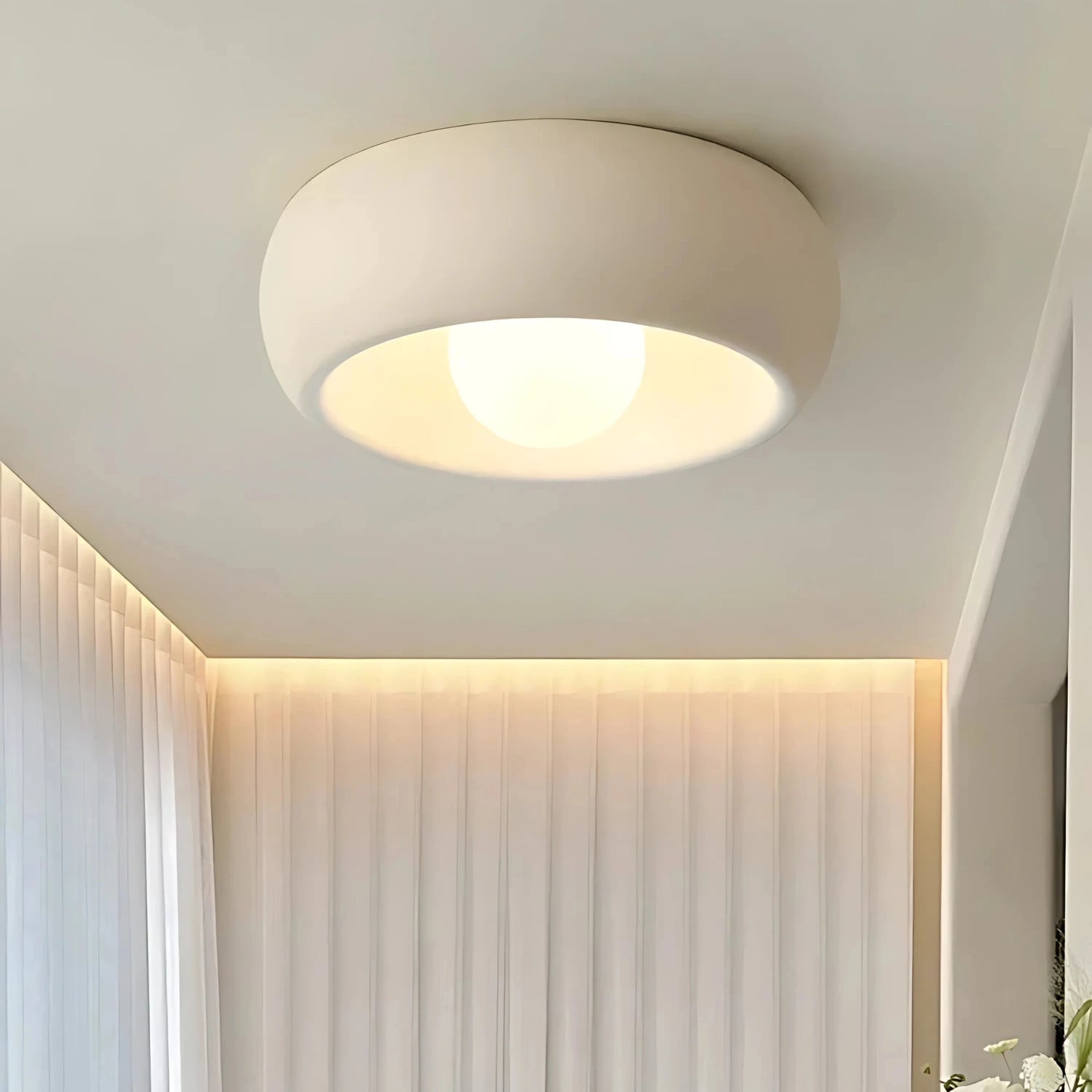 Plafonnier nid d'oiseau rond moderne en métal pour une lumière douce - PlafonnierDeco