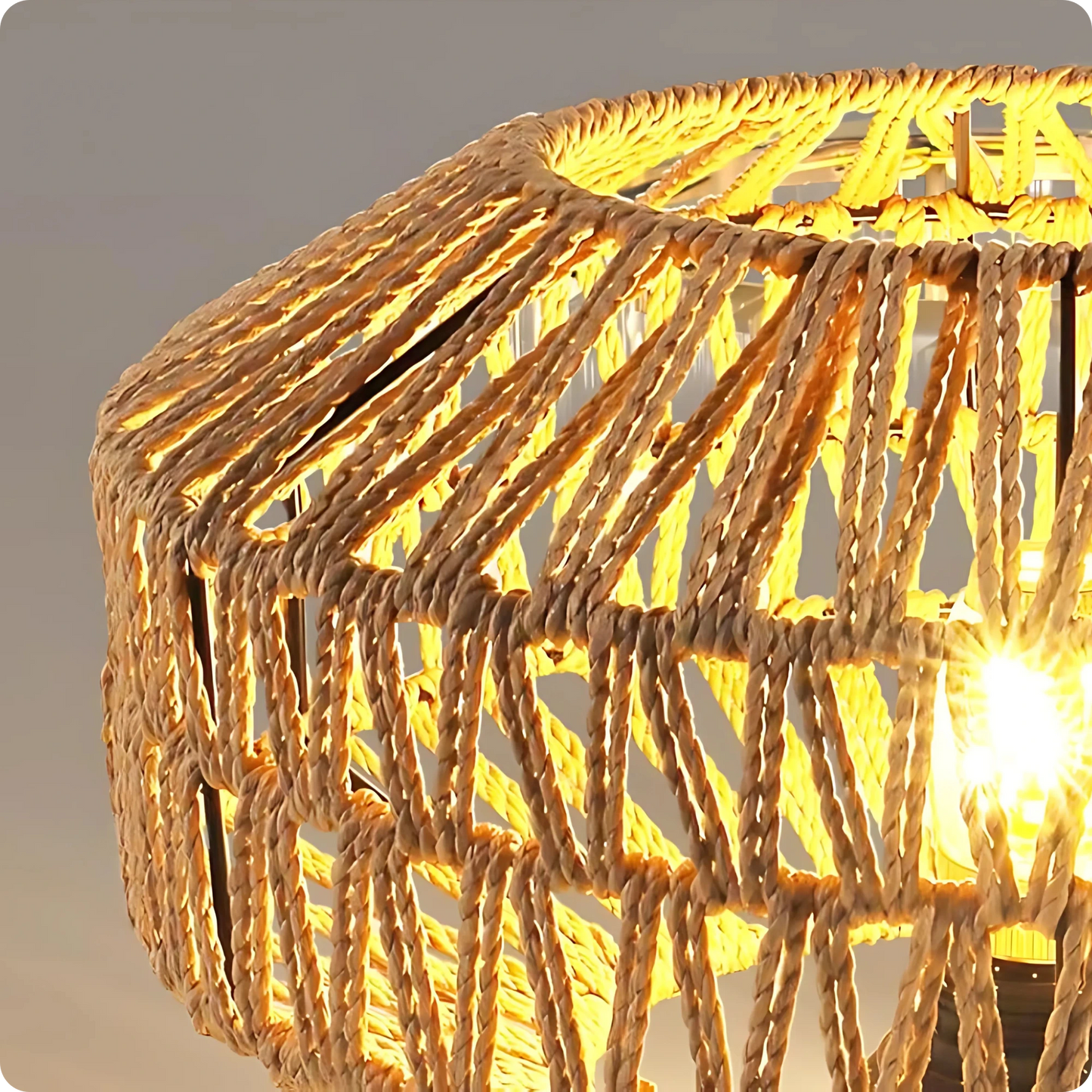 Plafonnier Design Café Acrylique Style Tressé | Éclairage LED - PlafonnierDeco