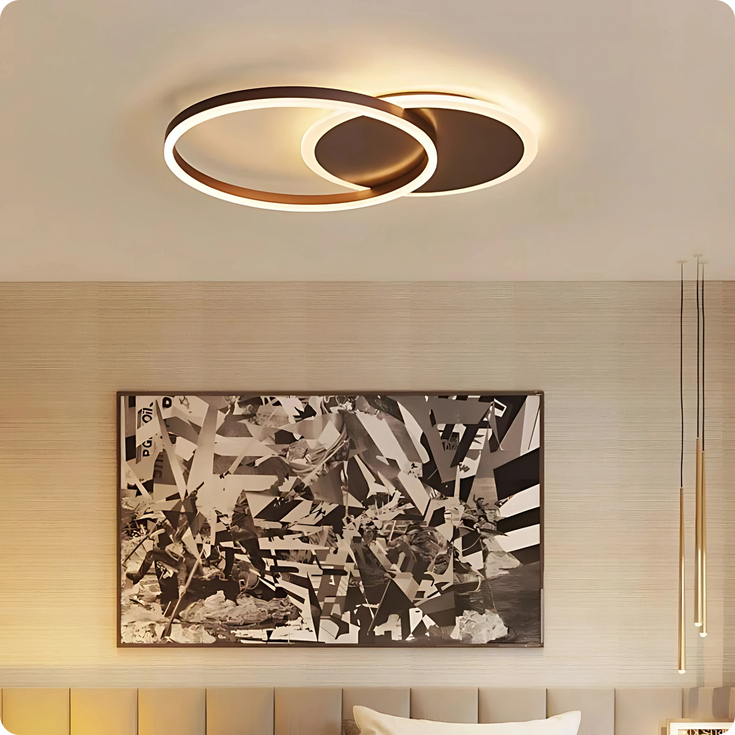 Plafonnier Design à Anneaux Circulaires Multiples | Semi-encastré - PlafonnierDeco