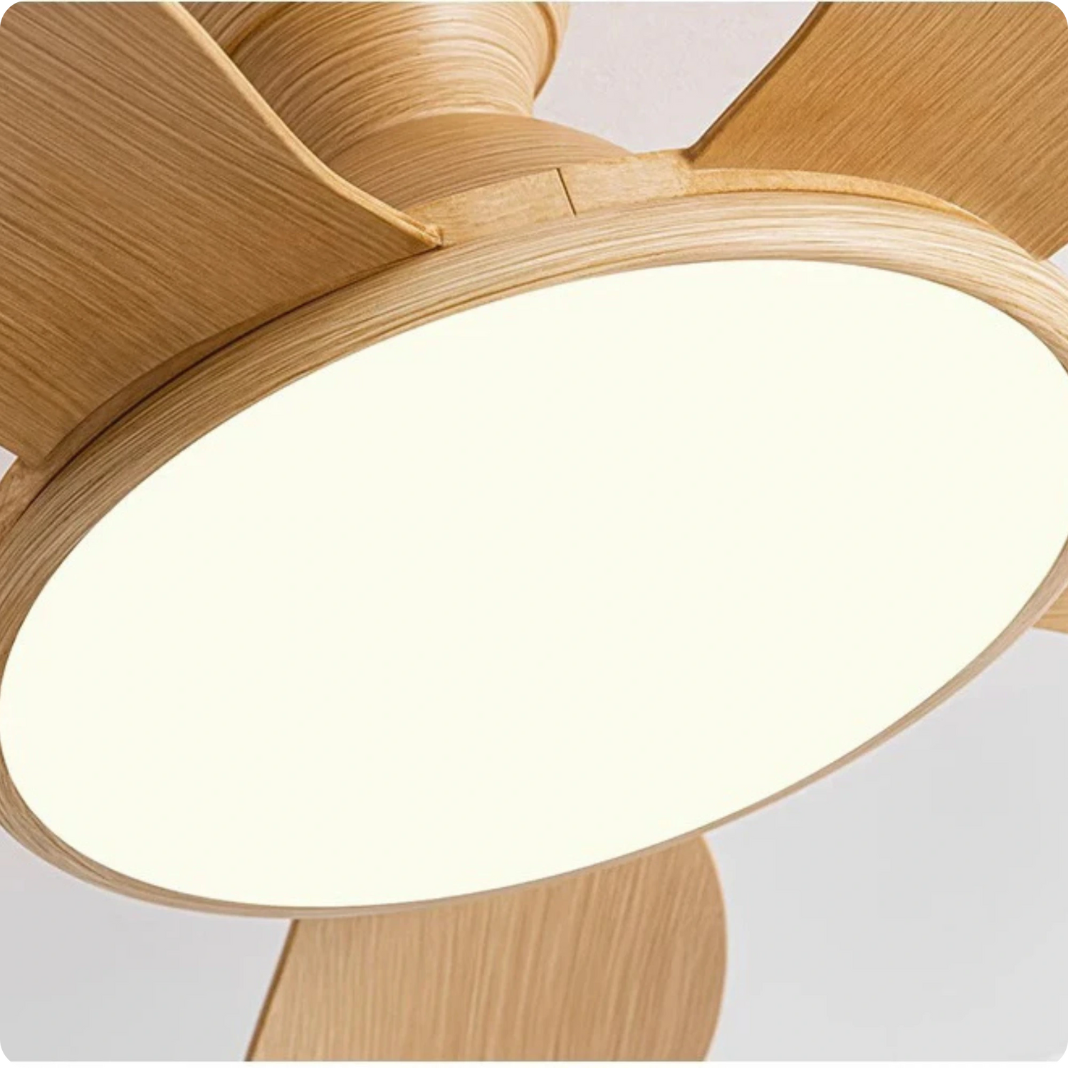 Plafonnier Ventilateur Moderne 5 Pales ABS LED 3 Couleurs Télécommande - PlafonnierDeco