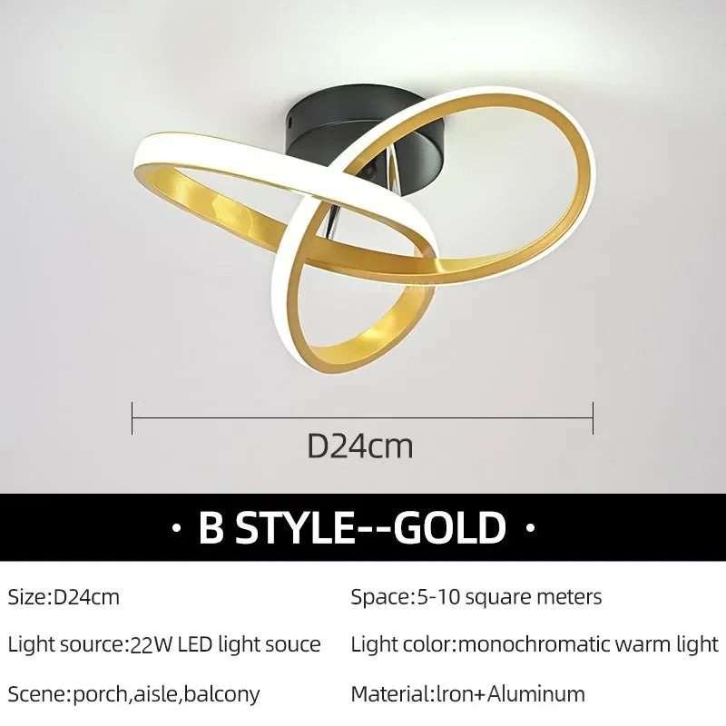 Plafonnier Moderne Acrylique Style Trèfle | LED Intensité Tricolore Réglable