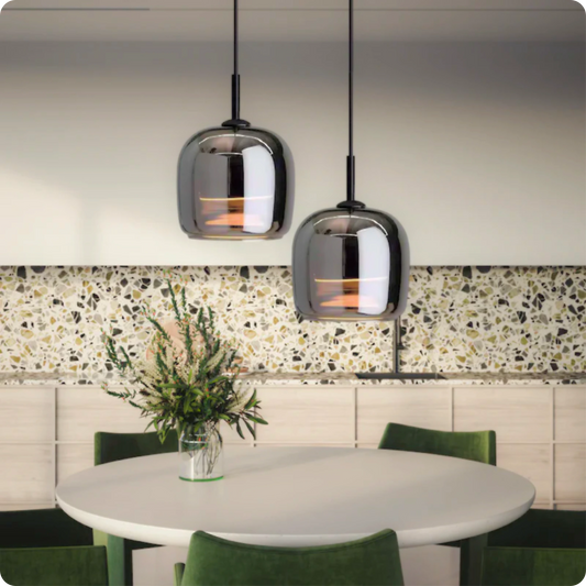 Plafonnier Suspension Design Verre Fumé LED à Intensité Réglable - PlafonnierDeco